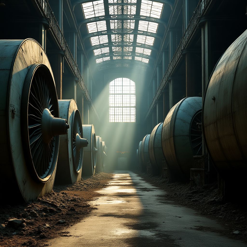 Abandoned power station with industrial architecture in Sydney